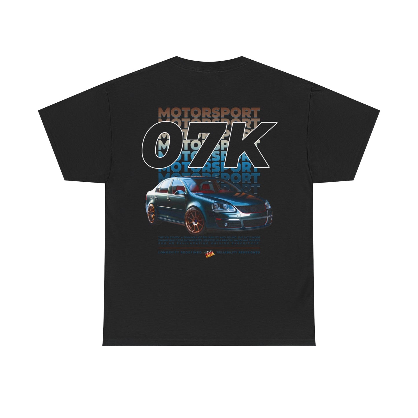 07K Motorsport Mk5 Sedan Enthusiast Graphic Tee Shirt Blue/Bronze FAN ART