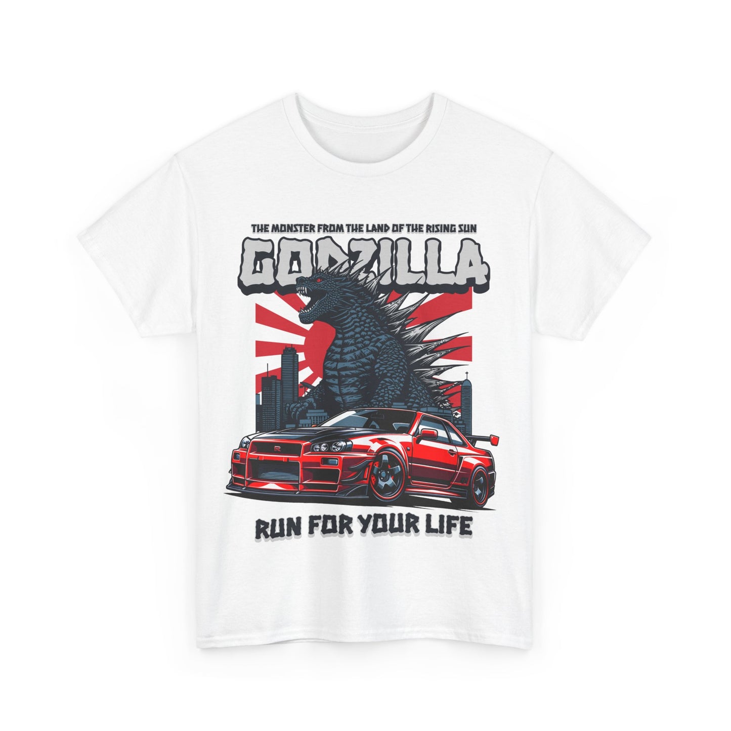 Godzilla R34 Nissan Skyline GTR Graphic Tee | Sci-Fi T Shirt