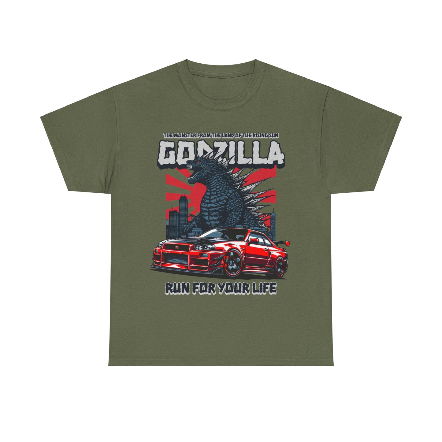 Godzilla R34 Nissan Skyline GTR Graphic Tee | Sci-Fi T Shirt