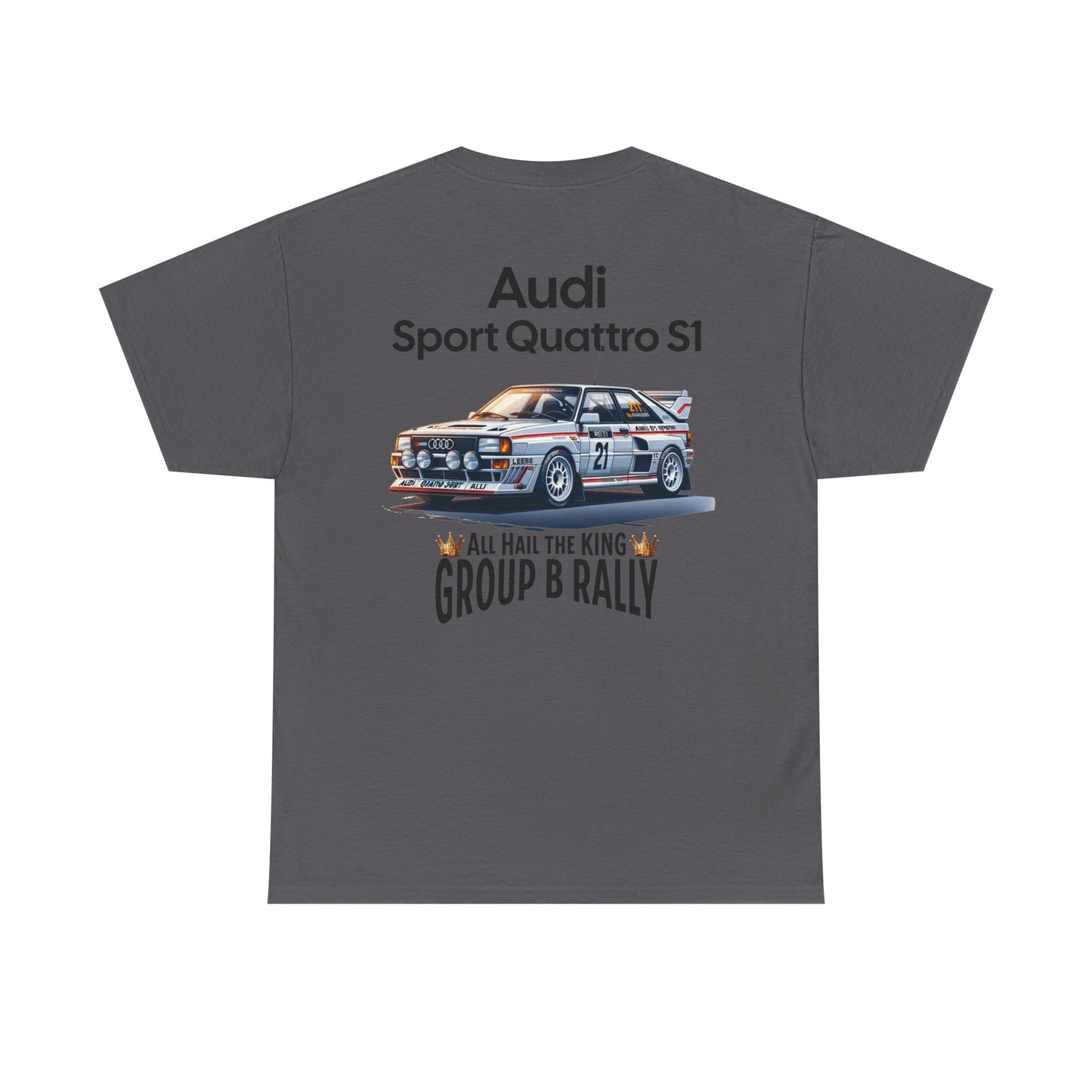 Audi Sport Quattro S1 Graphic Tee | All Hail the King Group B Rally T Shirt FAN ART