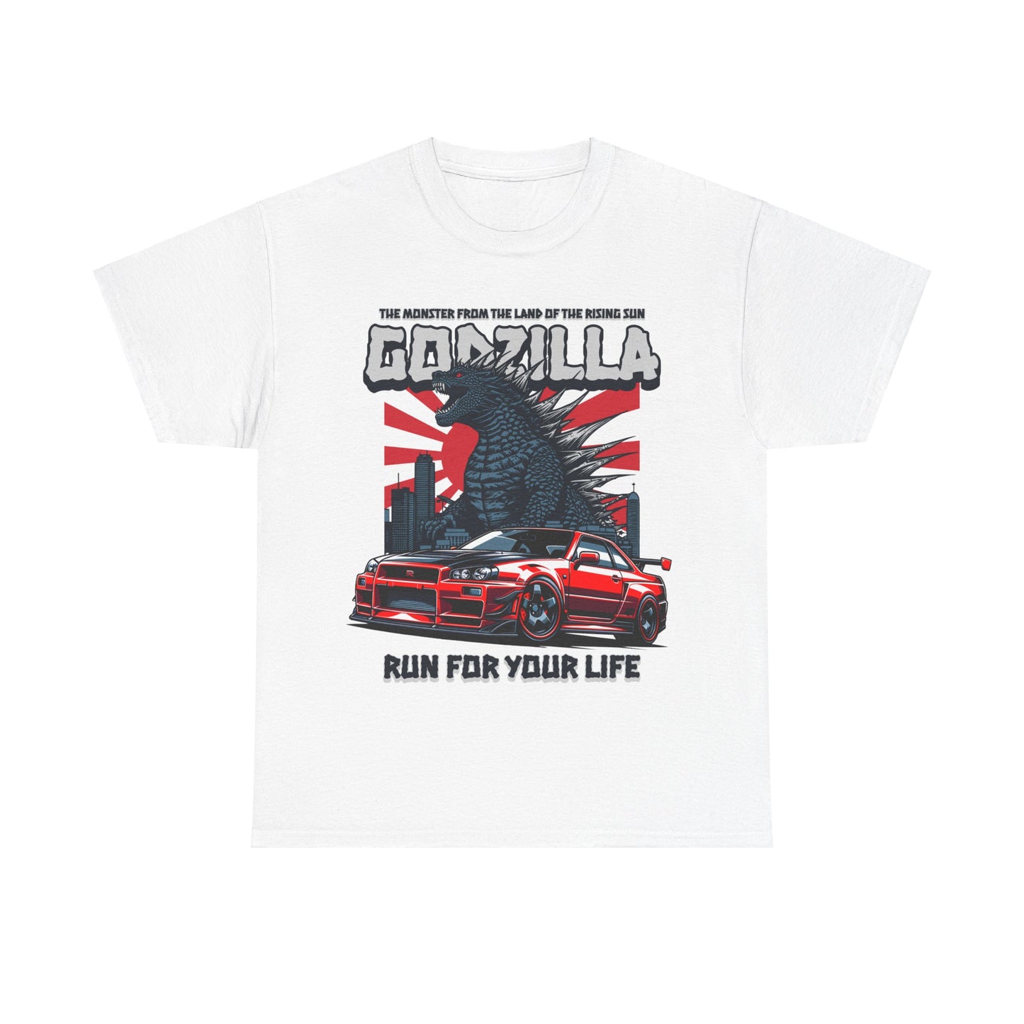 Godzilla R34 Nissan Skyline GTR Graphic Tee | Sci-Fi T Shirt
