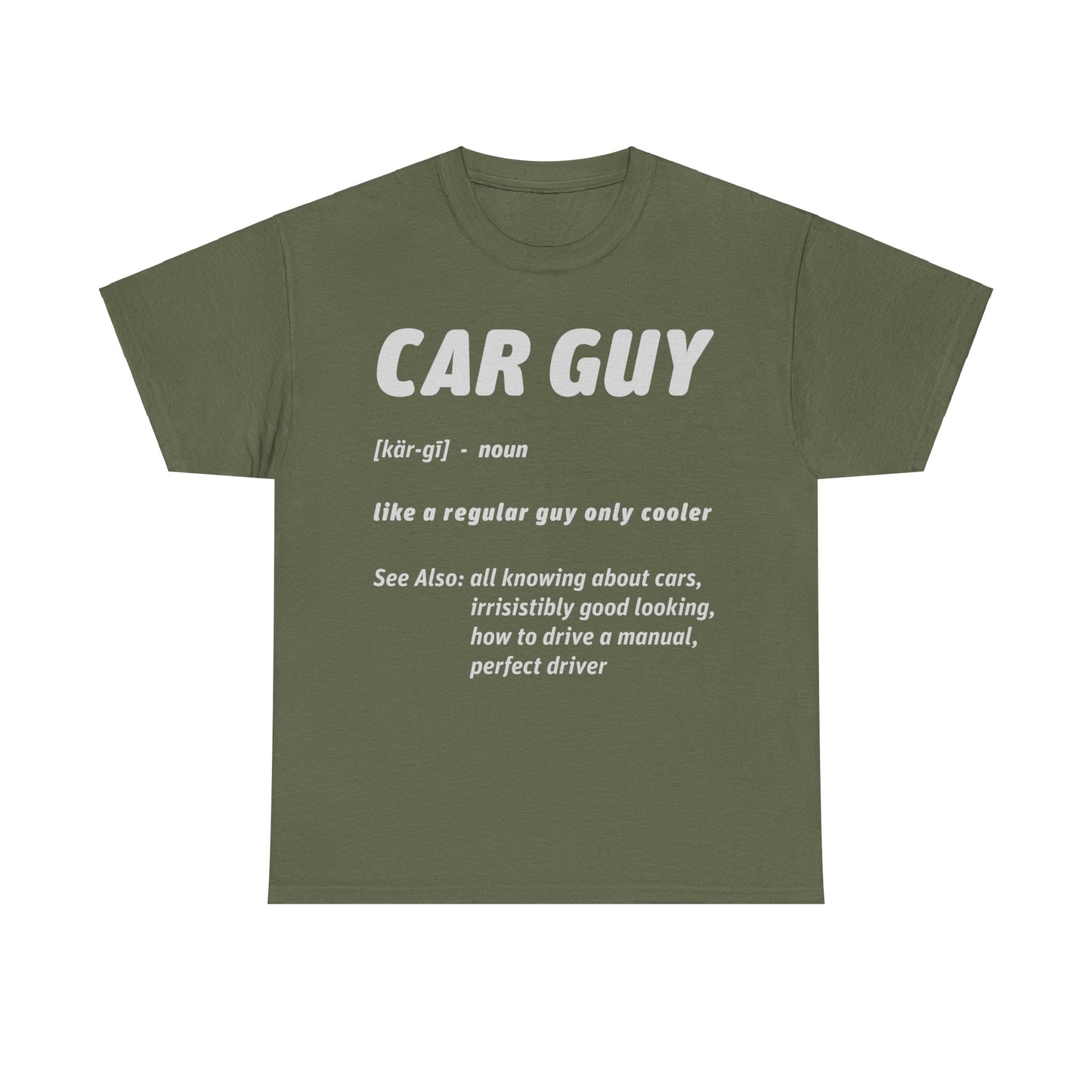 Car Guy Definition Graphic Tee Shirt