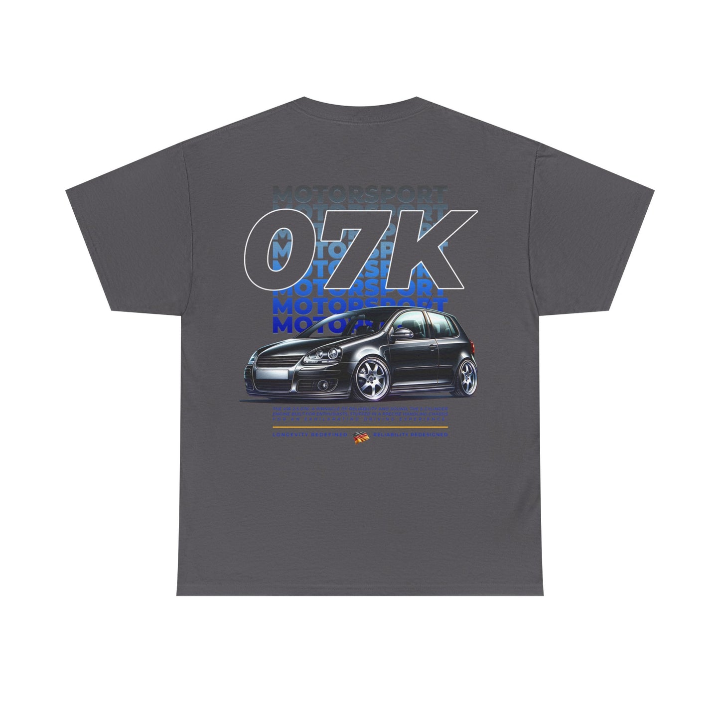 07K Motorsport Mk5 Hatch Enthusiast Graphic Tee Shirt Black/Silver | FAN ART