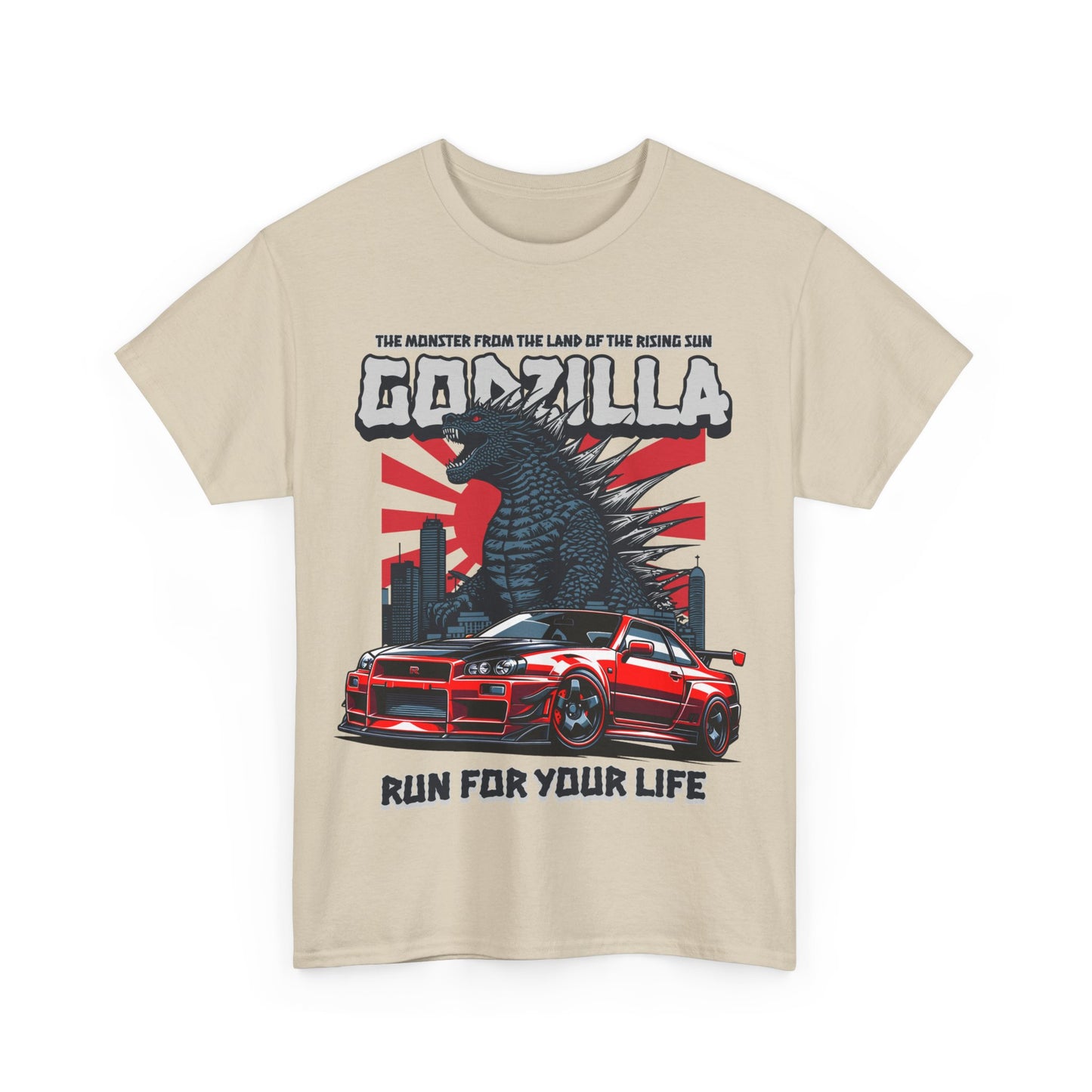 Godzilla R34 Nissan Skyline GTR Graphic Tee | Sci-Fi T Shirt