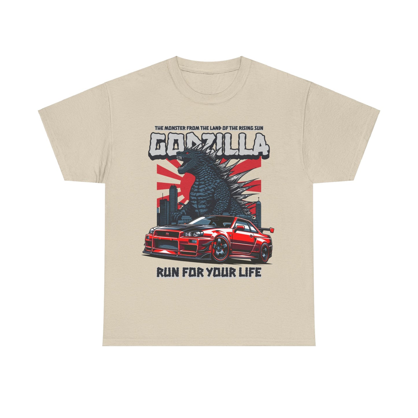 Godzilla R34 Nissan Skyline GTR Graphic Tee | Sci-Fi T Shirt