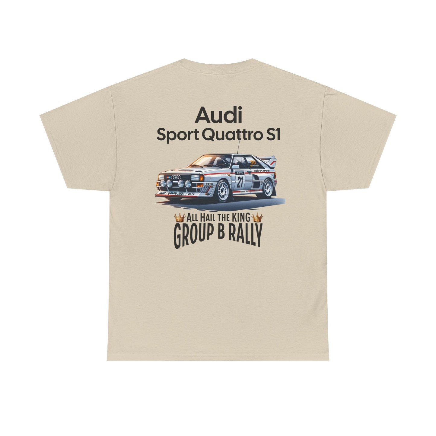 Audi Sport Quattro S1 Graphic Tee | All Hail the King Group B Rally T Shirt FAN ART