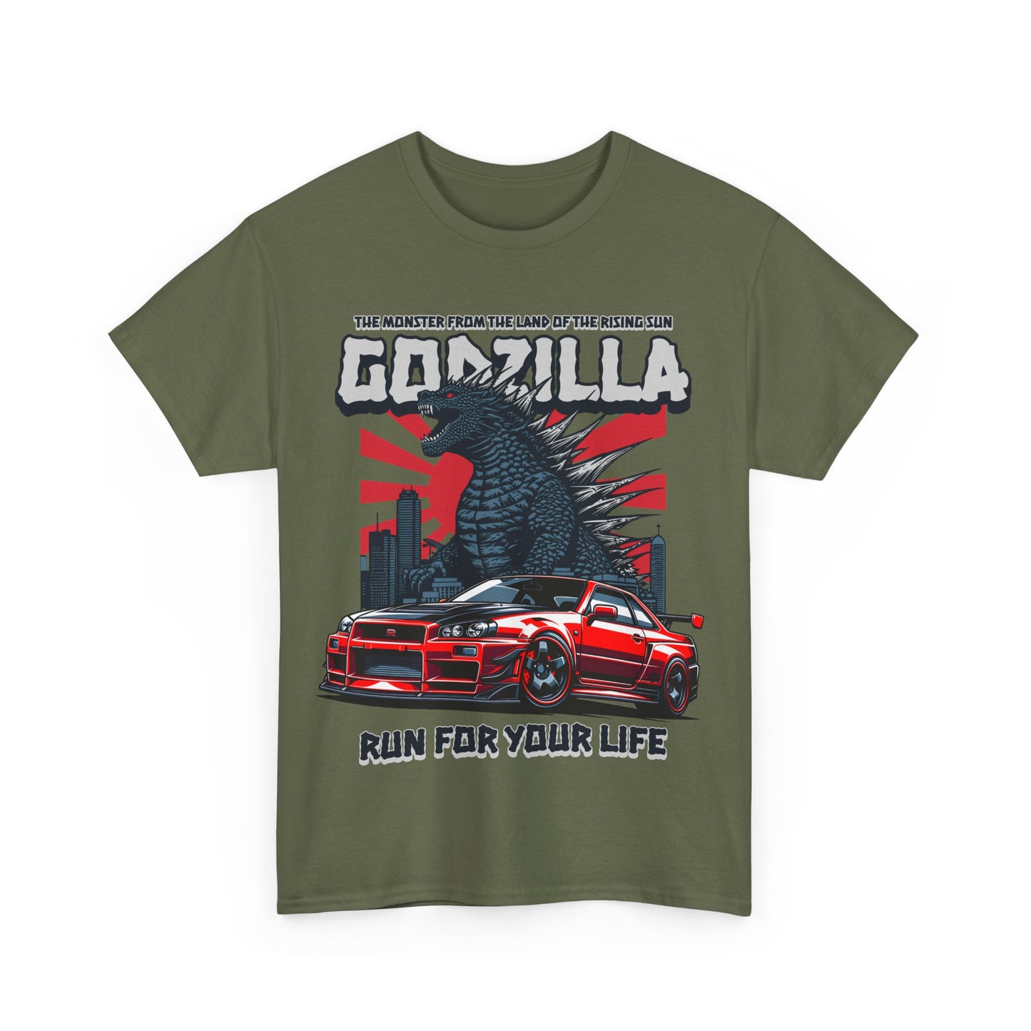 Godzilla R34 Nissan Skyline GTR Graphic Tee | Sci-Fi T Shirt