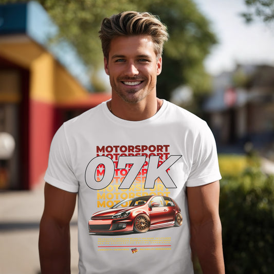 07K Motorsport Mk6 Hatch Enthusiast Graphic Tee Red/Gold