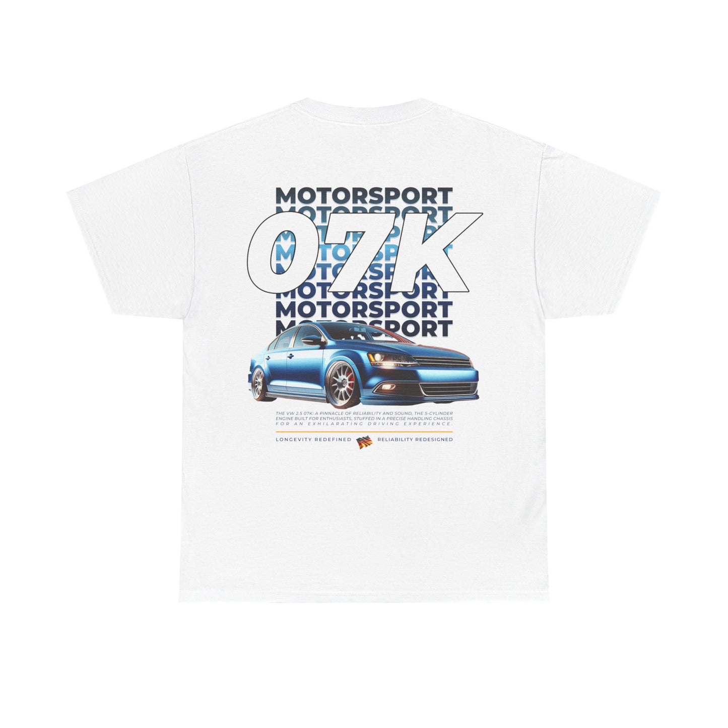 07K Motorsport Mk6 Sedan Enthusiast Graphic Tee Shirt Blue/Silver FAN ART