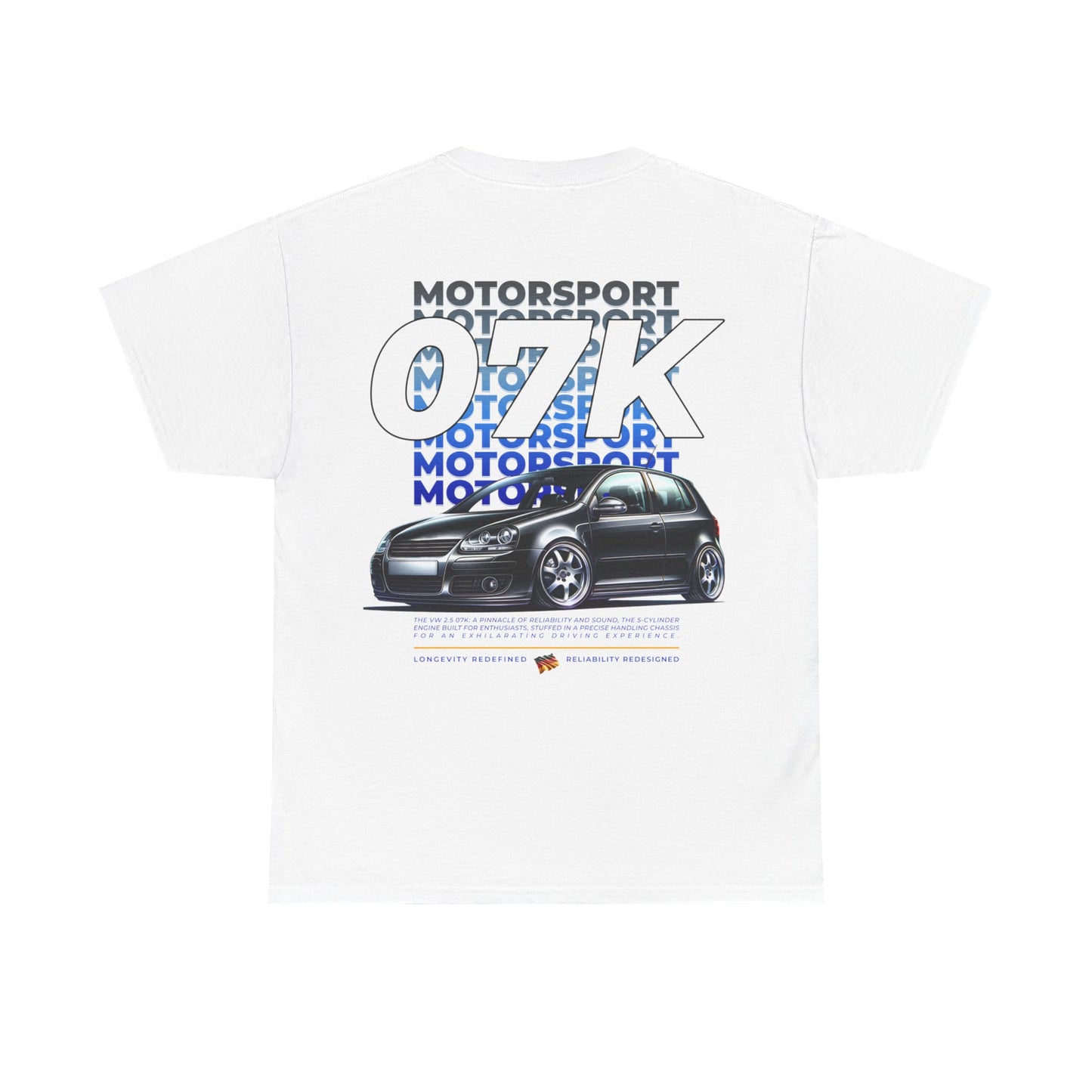 07K Motorsport Mk5 Hatch Enthusiast Graphic Tee Shirt Black/Silver | FAN ART