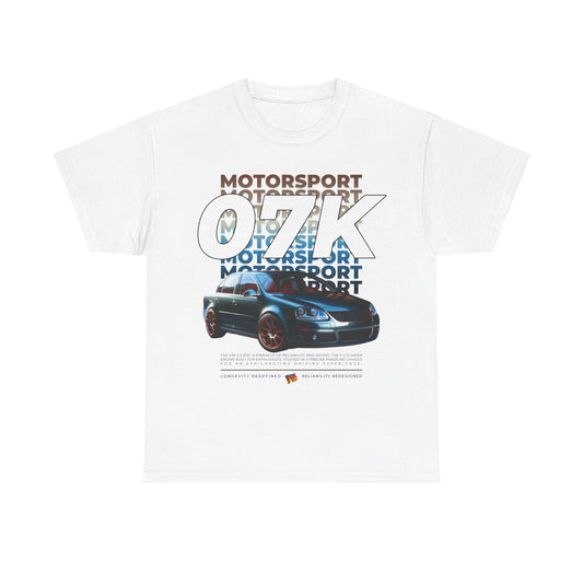 07K Motorsport Mk5 Sedan Enthusiast EXCLUSIVE FRONT PRINT Graphic Tee Shirt Blue/Bronze FAN ART
