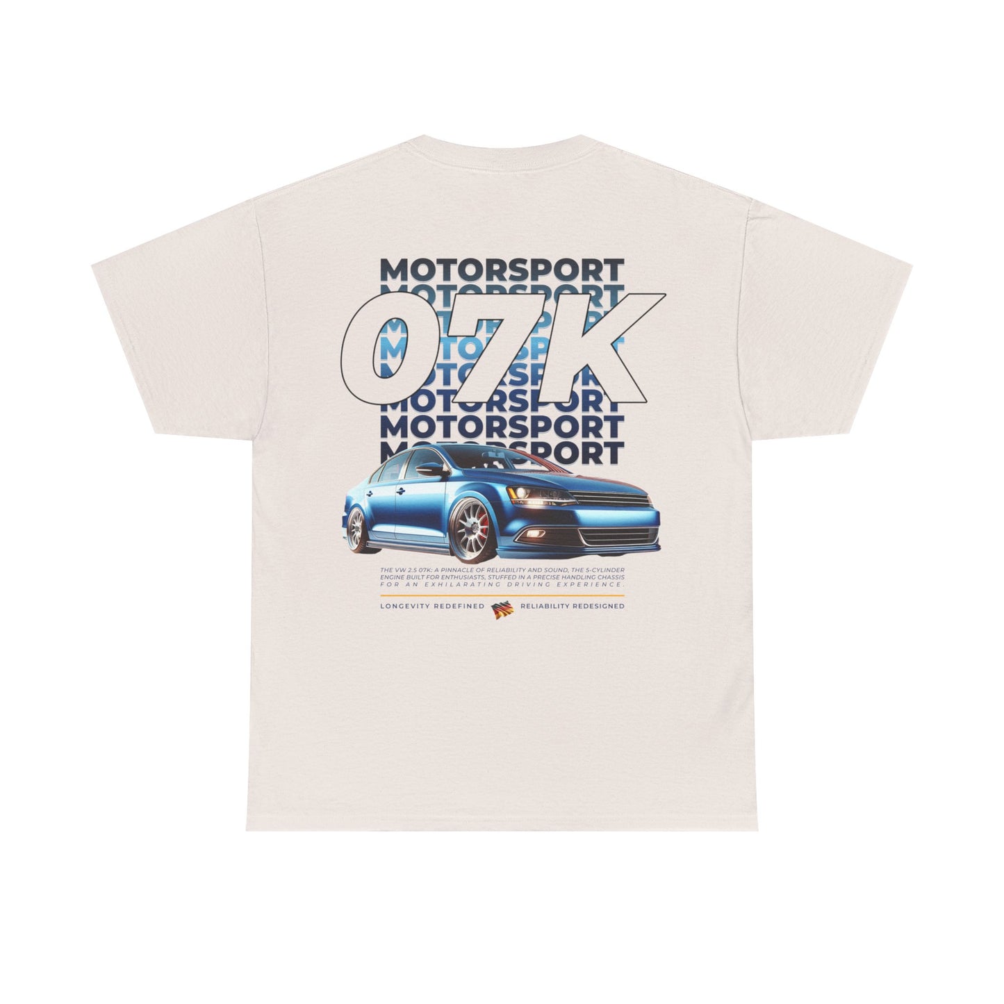 07K Motorsport Mk6 Sedan Enthusiast Graphic Tee Shirt Blue/Silver FAN ART