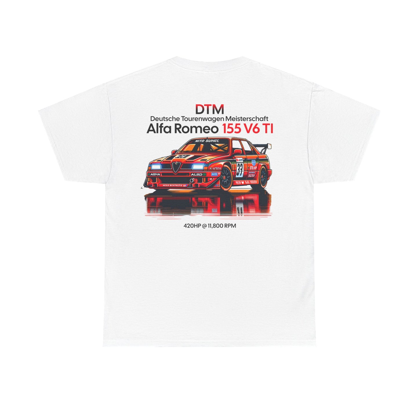 Alfa Romeo 155 V6 TI DTM Graphic Tee | German Touring Car Championship T Shirt FAN ART