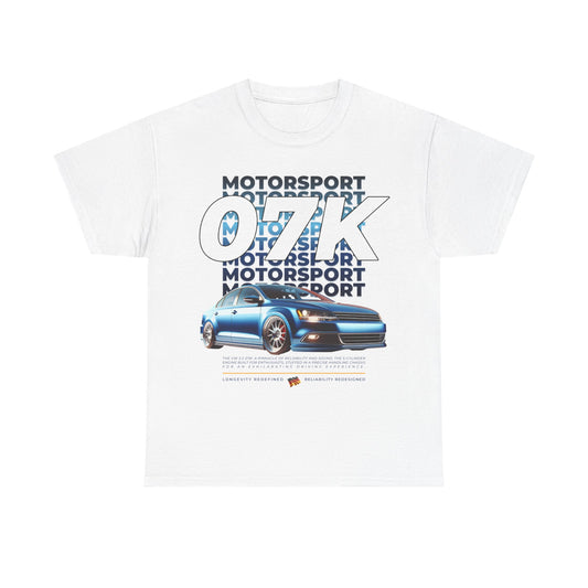 07K Motorsport Mk6 Sedan Enthusiast EXCLUSIVE FRONT PRINT Graphic Tee Shirt Blue/Silver FAN ART