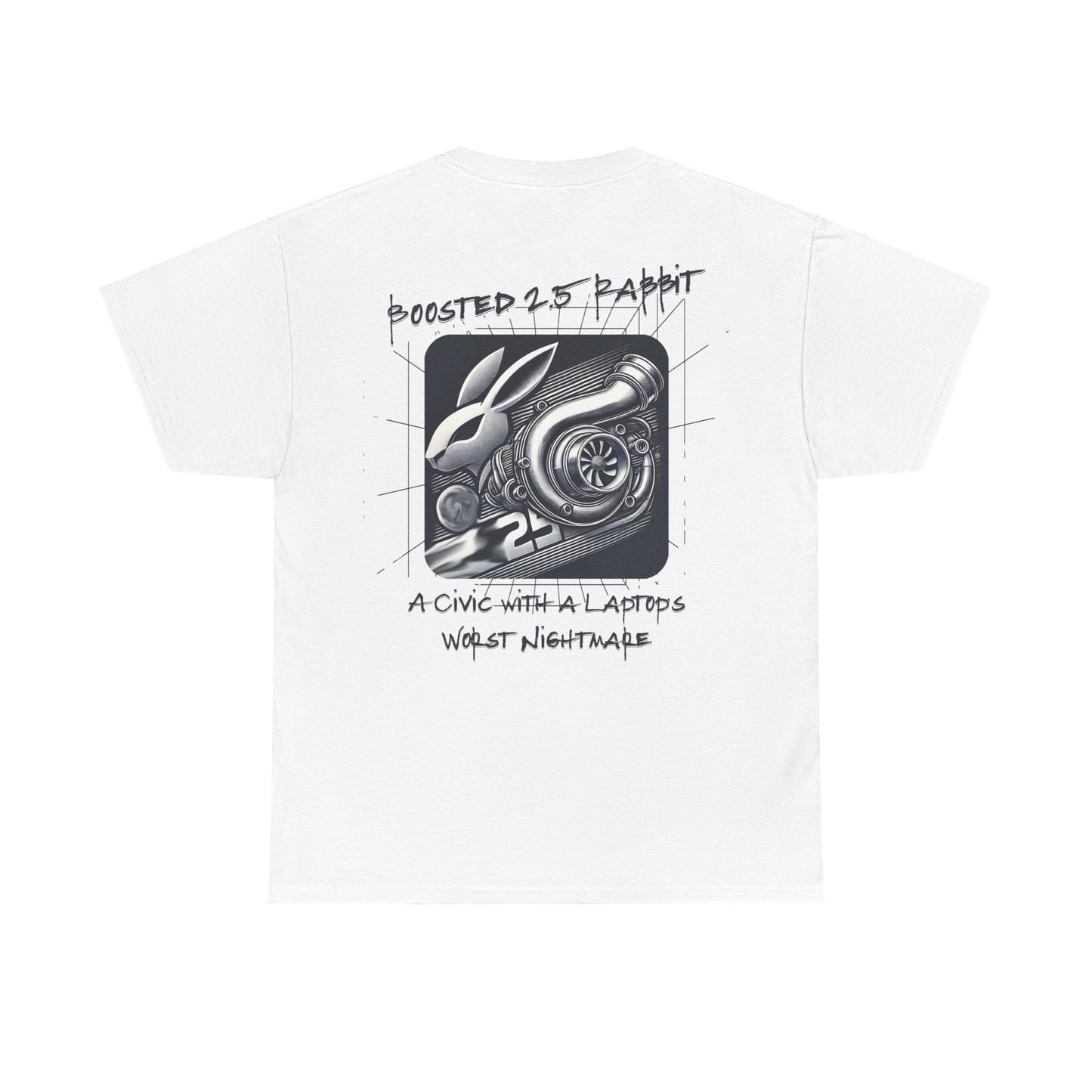 Boosted 2.5 Rabbit "A Civic with a Laptops Worst Nightmare" Graphic Tee | FAN ART T Shirt