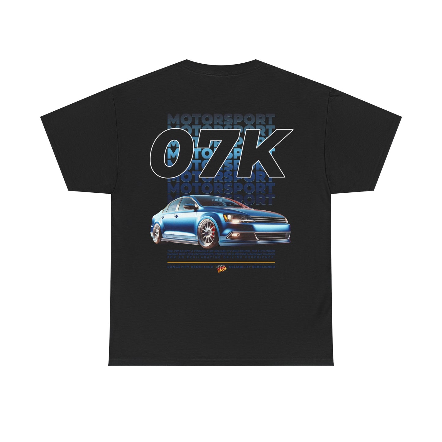 07K Motorsport Mk6 Sedan Enthusiast Graphic Tee Shirt Blue/Silver FAN ART