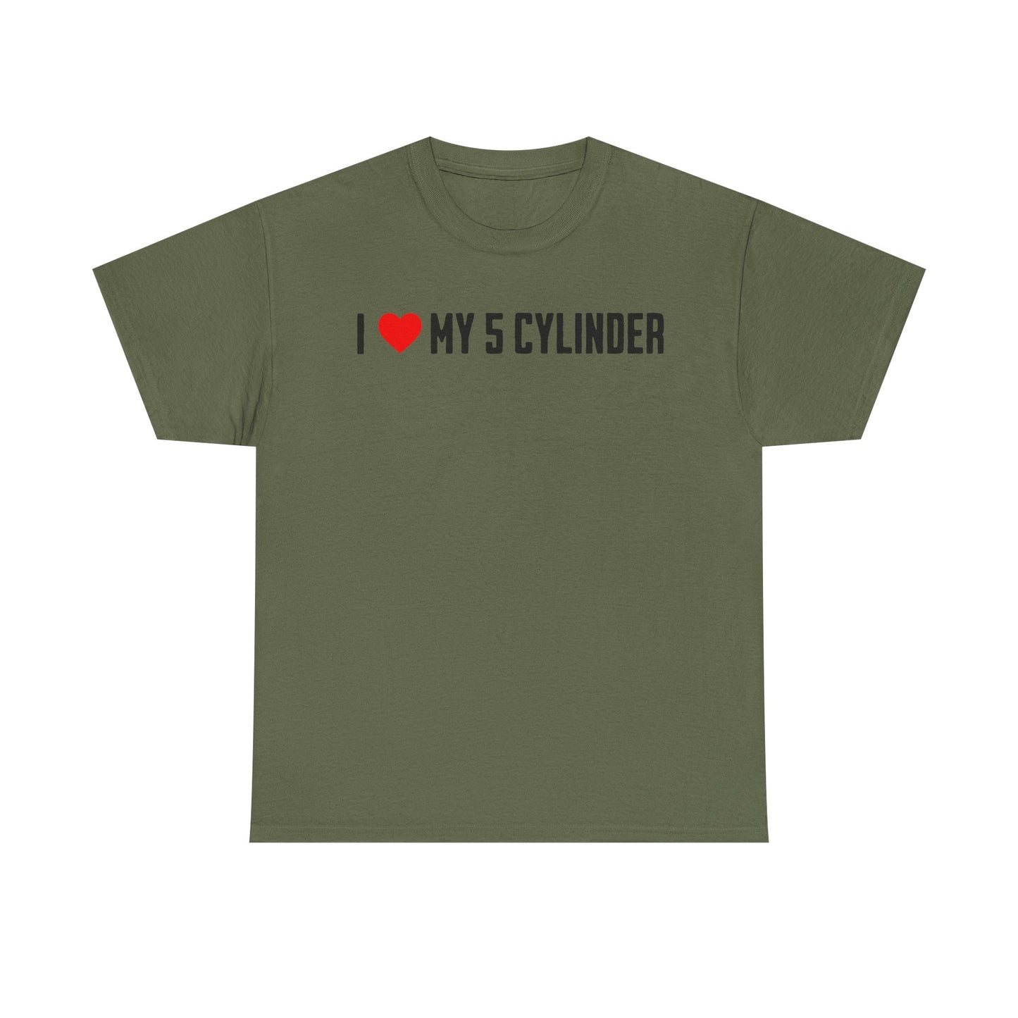 I LOVE MY 5 CYLINDER Graphic Tee | Car Enthusiast T-Shirt | Petrol Head Streetwear | Mechanic Gift