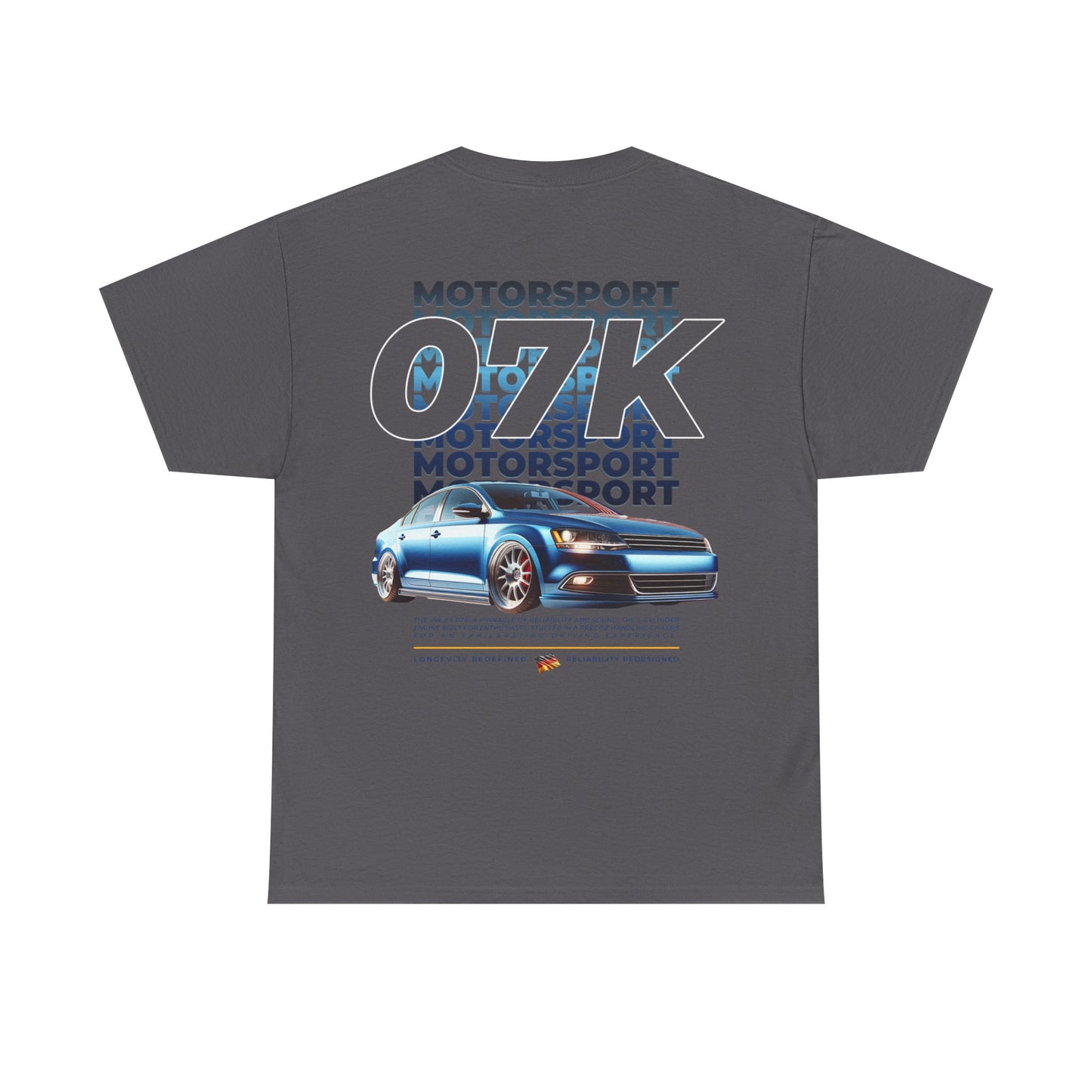 07K Motorsport Mk6 Sedan Enthusiast Graphic Tee Shirt Blue/Silver FAN ART