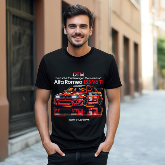 Alfa Romeo 155 V6 TI DTM Graphic Tee | German Touring Car Championship T Shirt