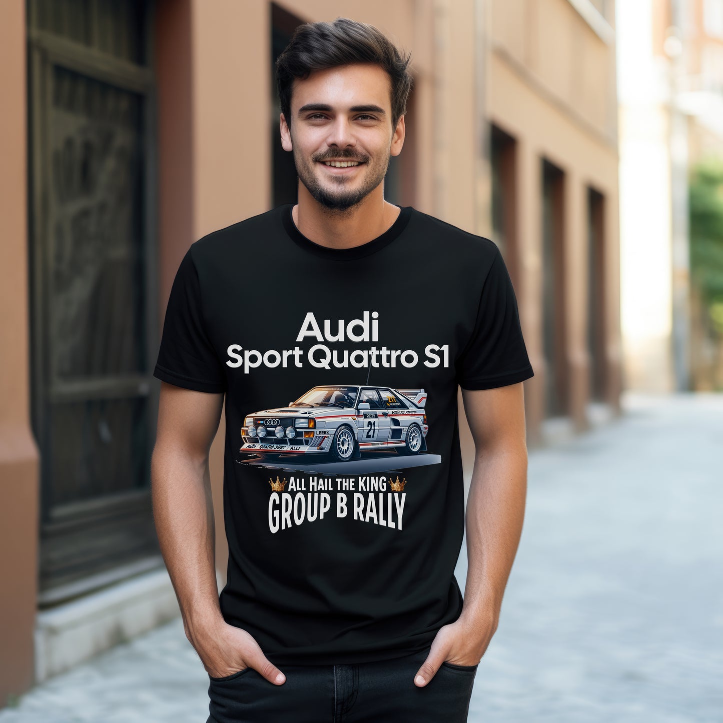 Audi Sport Quattro S1 dShirt | All Hail the King Group B Rally Graphic Tee