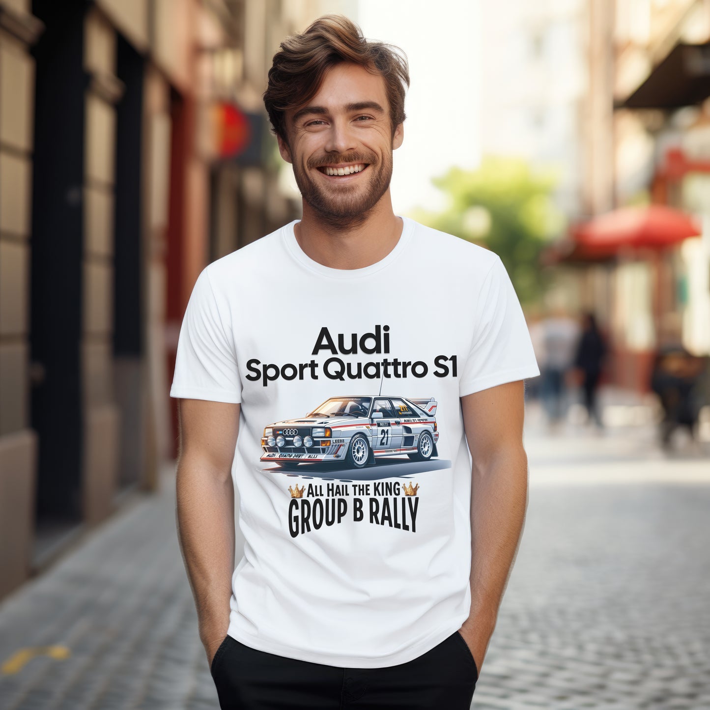 Audi Sport Quattro S1 dShirt | All Hail the King Group B Rally Graphic Tee