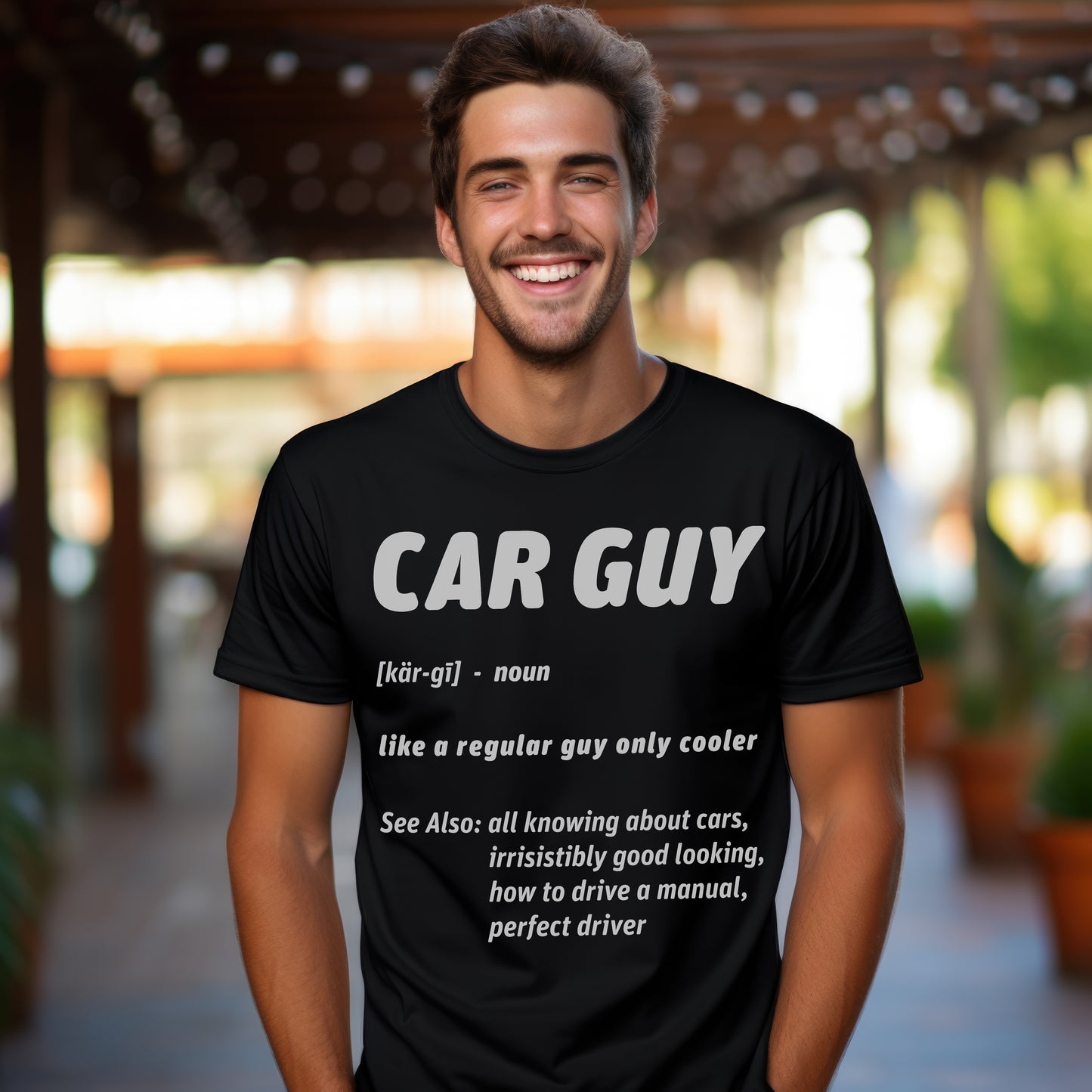 Car Guy Definition Graphic Tee Shirt