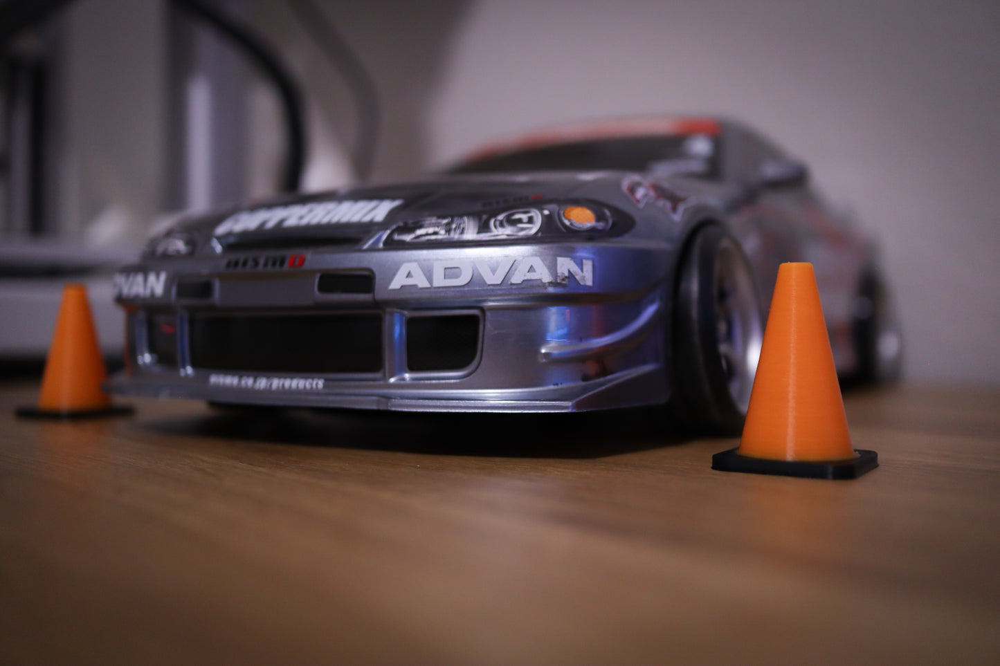 Scale Traffic Parking Cone 1:10 Stackable | 3D Printed | RC Drift Car | Rock Crawler | Scale Garage | 5 Pieces