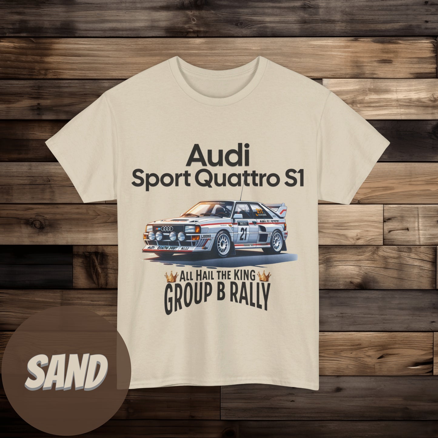 Audi Sport Quattro S1 dShirt | All Hail the King Group B Rally Graphic Tee